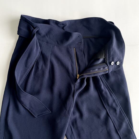 NWT SÉZANE Austin Trousers Navy High Waisted Pants Size 6 - Picture 5 of 16